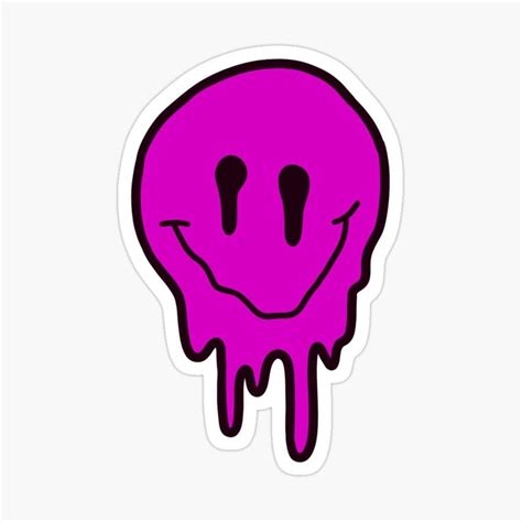 pink drippy smiley face nude